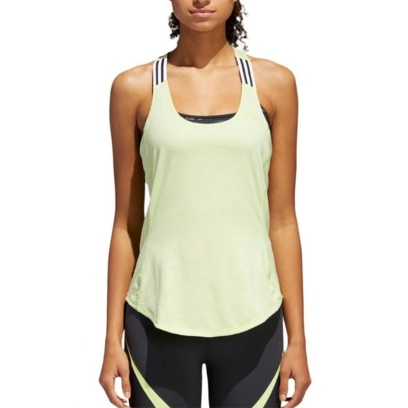 adidas Climalite Lime Green Cross-Back Tank Top Size XS - Picture 11 of 13